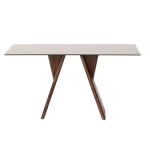 جولين طاولة مدخل بسطح رخام صناعي وودي