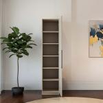 أروبا خزانة باب واحد بتصميم عملي مع أرفف تخزين وودي