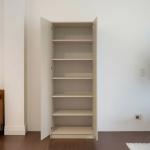 أروبا دولاب ملابس 2 باب أرفف تخزين 100 سم وودي