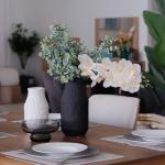 فازة سيراميك كبيرة باللون الاسود وودي