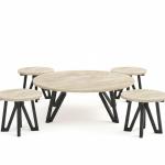 هارموني طقم طاولات أرضية للمجالس 5 قطع