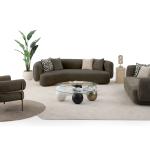 سايستا كنب 4 مقاعد اخضر وودي