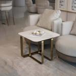 اهلت طاولة جانبية بسطح بورسلان 60*60 سم وودي