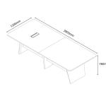 تنلى طاولة اجتماع بني 280 سم وودي