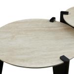 ديسون طاولة قهوة ترافرتين 80×80 سم وودي