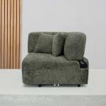 فيولا مقعد زاوية فردي أخضر وودي