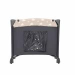 سرير أطفال قابل للطي بعجلات متحركة بنفسجي