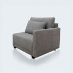 ليدز كنب فردي يد يمين رمادي وودي