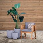 مركن أشجار مخطط كبير وودي