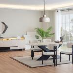 بيلا كونسول مع مرآة كريمي 4 أبواب وودي