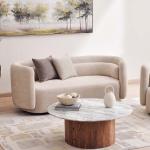 تكساس كنب 2 مقاعد 185 سم بيج وودي