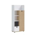 سولد مكتبة كتب خشبي-أبيض وودي