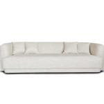 ليكسا كنب قماش كتان بيج 4 مقاعد عرض 270 سم وودي