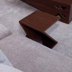 ديوان طاولة جانبية جلسة أرضية 35*35 سم بني وودي