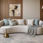 فالنسيا طاولة خدمة بقاعدة باللون الذهبي