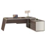 تنلى مكتب مدير فاخر 240 سم وودي