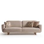 لاروس كنب ثلاثي كريمي وودي