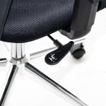 كرسي مكتب أسود بمسند للرأس وودي