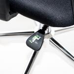 كرسي مكتب أسود بمسند للرأس وودي