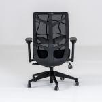 نيتشر كرسي مكتب أسود دوار متحرك بدون مسند رأس وودي