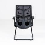 نيتشر كرسي مكتبي شبك ثابت أسود وودي