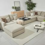 هزال طقم كنب زاوية بني وودي