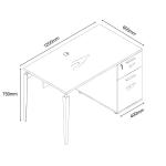 ميامي مكتب 120 سم وودي