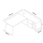 الارا مكتب 180 سم وودي