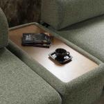 انجيلو كنب زاوية مودرن أخضر وودي