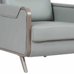 روبيك كنب استقبال مكتبي فردي جلد رمادي وودي