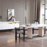 فورزا كونسول مع مرآة 4 أبواب أبيض وودي