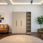 أروبا دولاب ملابس 2 باب أرفف تخزين 100 سم وودي