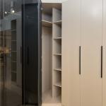 أروبا دولاب زاوية 1 باب مساحة تعليق وأرفف تخزين وودي