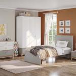 بونو سرير أطفال 120×200 سم رمادي وودي