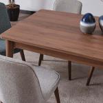 نيو رترو طاولة طعام 8 أشخاص بدون كراسي وودي