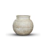 مركن أشجار فخار بيج صغير وودي