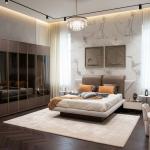 الاسكا  دولاب ملابس فاخر 6 أبواب بني وودي