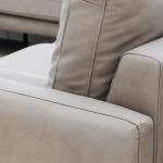 تورينو كنب ثلاثي جلد بيج غامق وودي