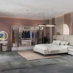 باموكليه طقم غرفة نوم 180×200 سم 8 قطع وودي