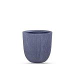 مركن أشجار فخار مخطط وسط رمادي وودي