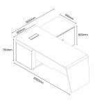 تنلى مكتب 200 سم وودي