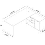 نيرا مكتب 200 سم وودي