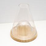 فازة بقاعدة خشبية وودي