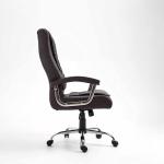 كرسي مكتبي جلد بني وودي