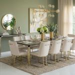 تور طاوله طعام 10-12 أشخاص بدون كراسي وودي