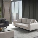 بادوفا كنب 3 مقاعد رمادي فاتح 230 سم وودي