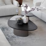 لوني طاولة قهوة بسطح خشبي 120 سم وودي