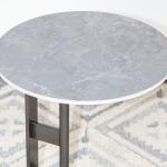 جلوري طاولة خدمة بسطح بورسلان رمادي وودي