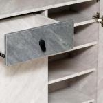 أليتا دولاب أحذية خشب رمادي 3 أبواب