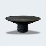 وعاء تقديم سيراميك صغير أسود وودي